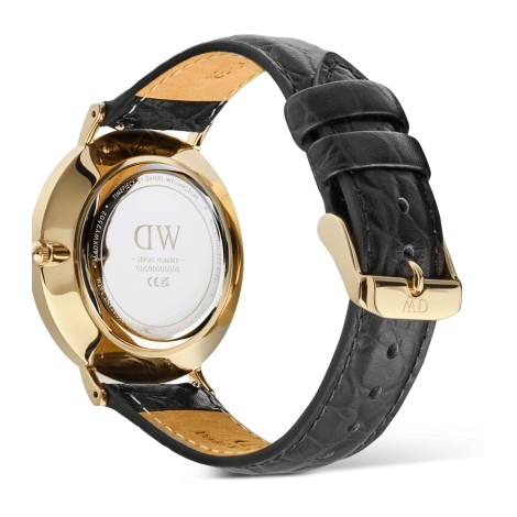 Orologio Daniel Wellington Classic Roman Numerals Date Black Croc Gold