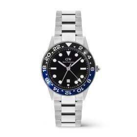 Orologio Daniel Wellington Iconic GMT Link Blue Ceramic Bezel Silver