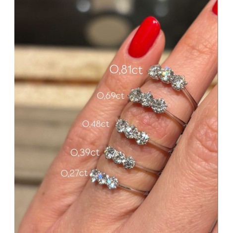 Anello Recarlo Trilogy Anniversary Oro Bianco 18 Kt Diamante F VS R01TY014