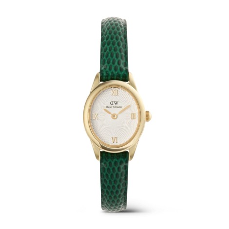 Orologio Daniel Wellington Ophelia Green Lizard White Guilloché Gold