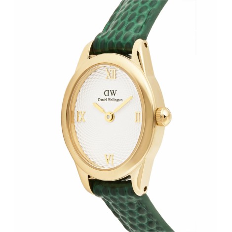 Orologio Daniel Wellington Ophelia Green Lizard White Guilloché Gold