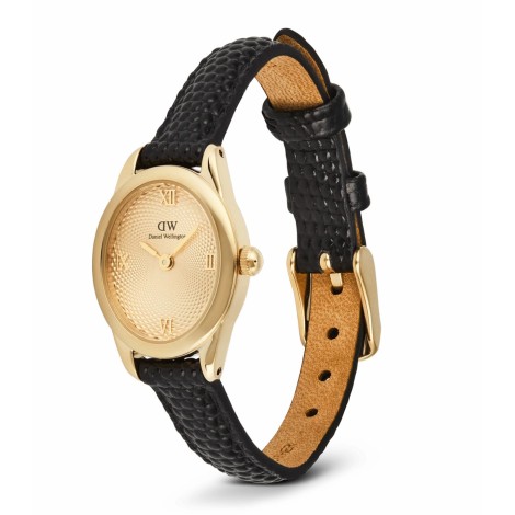 Orologio Daniel Wellington Ophelia Black Lizard Unitone Guilloché Gold