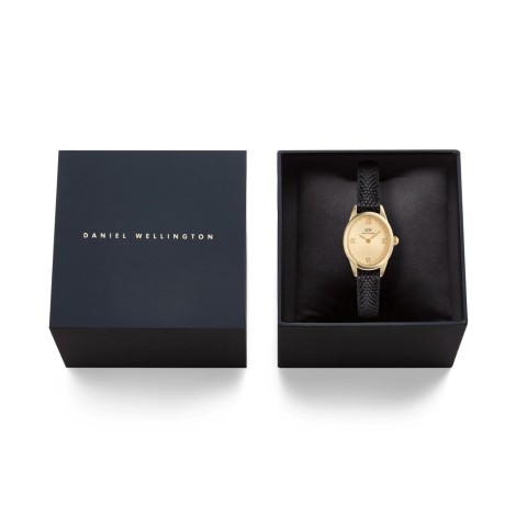 Orologio Daniel Wellington Ophelia Black Lizard Unitone Guilloché Gold