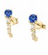 Orecchini Semicerchio Zaffiro e brillanti