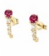 Orecchini Semicerchio Rubini e brillanti