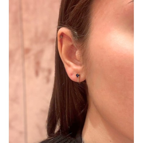 Orecchini Semicerchio Rubini e brillanti