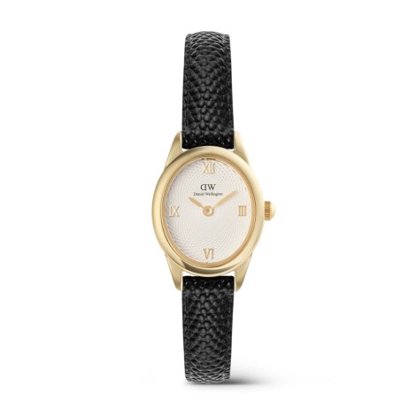 Orologio Daniel Wellington Ophelia Black Lizard White Guilloché Gold