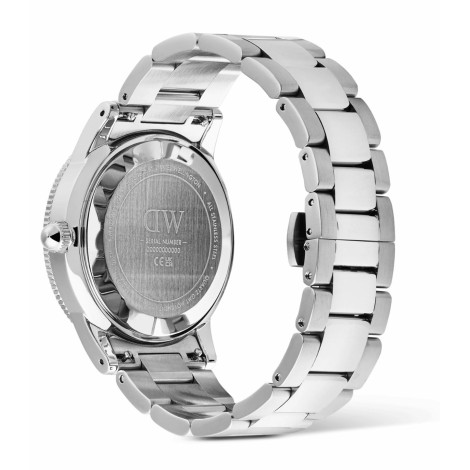 Orologio Daniel Wellington Iconic GMT Link Black Green Ceramic Bezel Silver