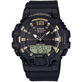 Orologio Uomo Casio Digitale Nero/Gold Gomma HDC-700-9AVEF