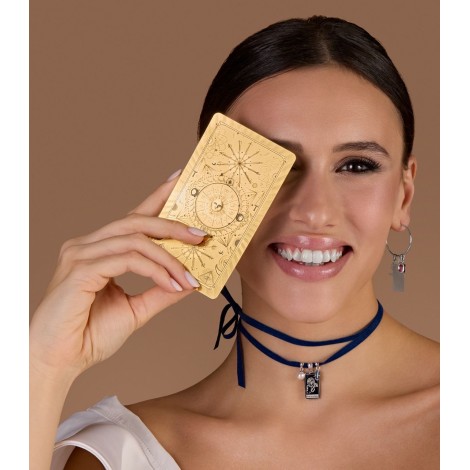 Collana Choker The Moon Cordino Alcantara Swarovski