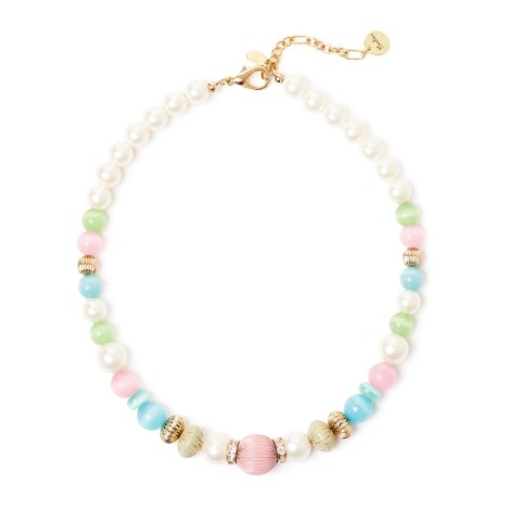 Collana Sodini Perle Boule Elementi Rigati Tarocchi