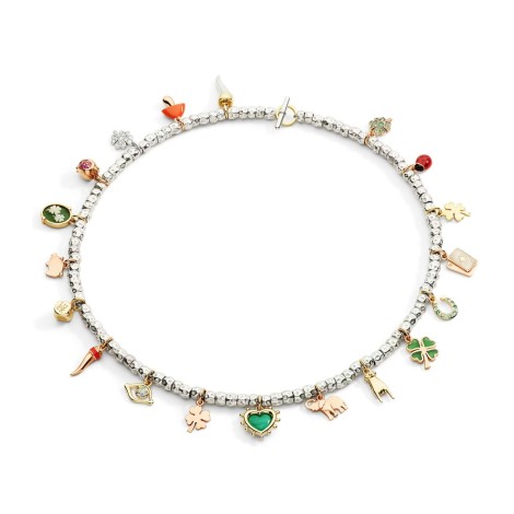 Ciondolo Dodo Funghetto Oro Rosa 9kt e Smalto Hyceram