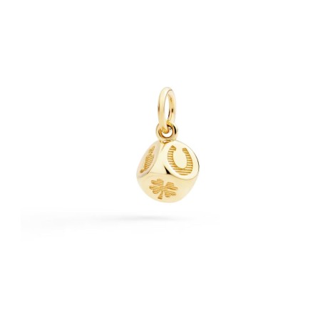 Ciondolo Dado Oro Giallo e Tsavorite