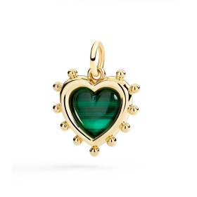 Ciondolo Dodo Cuore Oro Giallo & Malachite