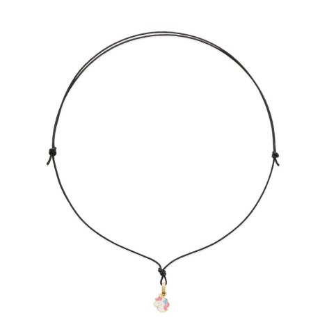 Collana Le Bebé Toys Unicorno Smalto Oro Giallo 9kt