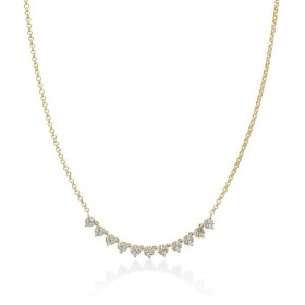 Collana Miluna Unica Neve Argento Dorato e Topazi Bianchi CLD4921G