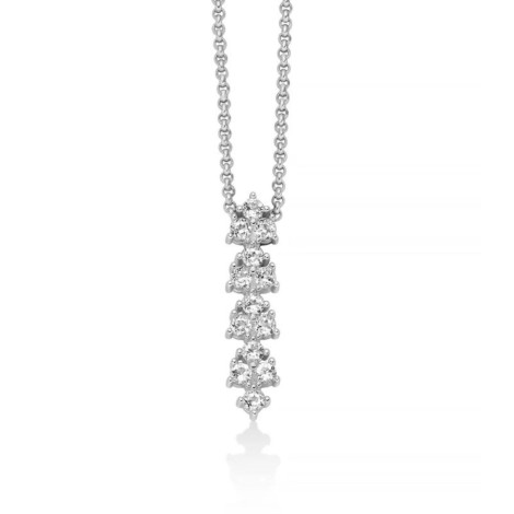 Collana Miluna Unica Neve Argento e Pendente di Topazi CLD4945