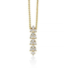 Collana Miluna Unica Neve Argento Dorato e Pendente di Topazi CLD4945G