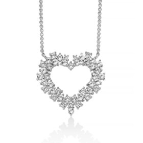 Collana Miluna Unica Neve Pendente Cuore Di Topazi CLD5097