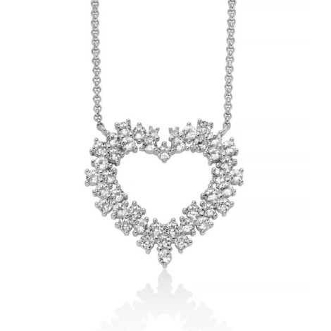 Collana Miluna Unica Neve Pendente Cuore Di Topazi CLD5097