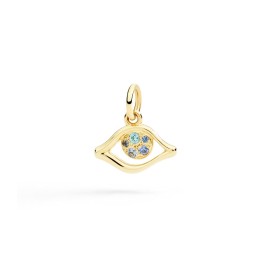 Ciondolo Dodo Occhio Oro Giallo Zaffiri e Topazi