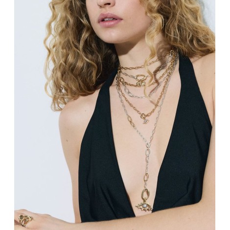 Ciondolo Dodo Occhio Oro Giallo Zaffiri e Topazi