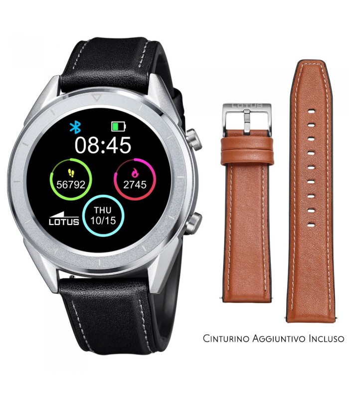 Smartwatch Lotus Smartime Multifunzione 50008 Nero e Marrone Smartwatch Lotus Smartime Multifunzione 50008 Nero e Marrone