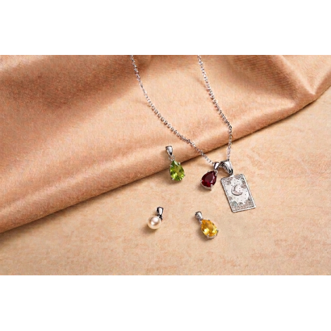Ciondolo Goccia Bordeaux Swarovski Pendente Argento MiRaggi Amulets