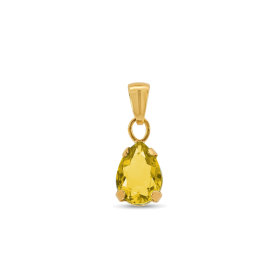 Ciondolo Goccia Giallo Swarovski Pendente Argento Dorato MiRaggi Amulets