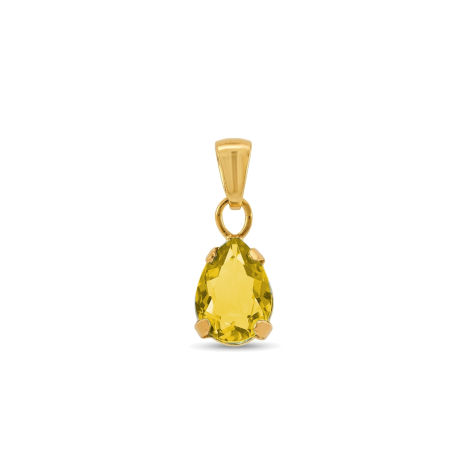 Ciondolo Goccia Giallo Swarovski Pendente Argento Dorato MiRaggi Amulets