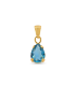 Ciondolo Goccia Azzurro Swarovski Pendente Argento Dorato MiRaggi Amulets