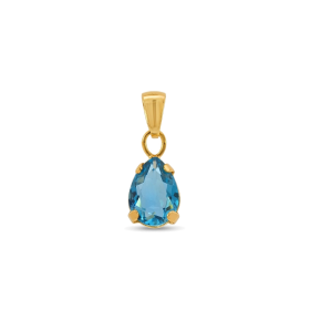 Ciondolo Goccia Azzurro Swarovski Pendente Argento Dorato MiRaggi Amulets