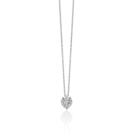 Collana Cuore Miluna Oro Bianco 9kt e Diamanti 2,36 ct CLD5314X