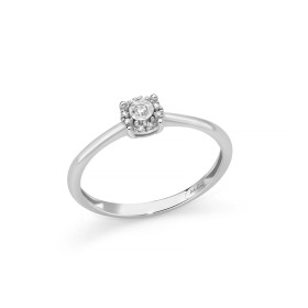 Anello Miluna Oro Bianco 9kt Diamanti Bianchi
