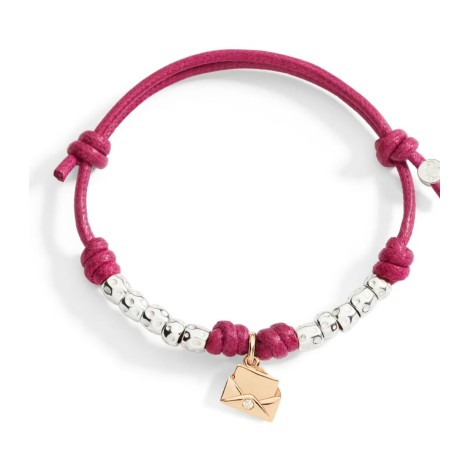 Bracciale Cordino Dodo Lettera Festa Della Mamma Oro Rosa 9kt