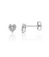 Orecchini Miluna Cuore Oro Bianco 9kt Diamanti 0,06 ERD3303X