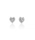 Orecchini Miluna Cuore Oro Bianco 9kt Diamanti 0,06 ERD3303X