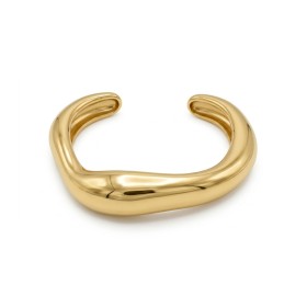 Bracciale Rigido Bangle Aperto Acciaio Dorato