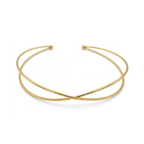Choker Rigido Incrocio Dorato