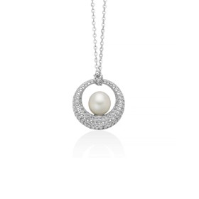 Collier Miluna Venere Pendente Argento Perla E Topazi PCL6870