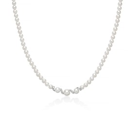 Collana Miluna Eclissi Filo Di Perle Topazi E Argento PCL6890
