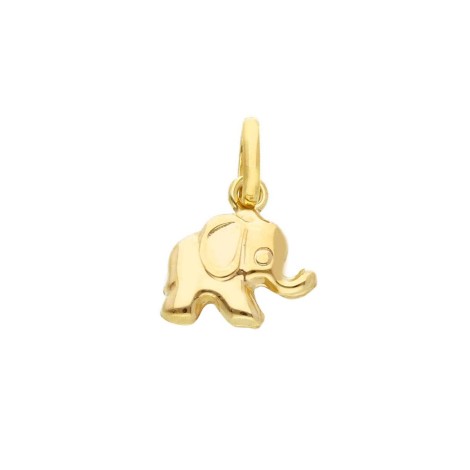 Ciondolo Elefante Oro Giallo 9kt Bombato