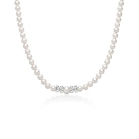 Collana Miluna Anastasia Filo Di Perle Topazi E Argento PCL6896