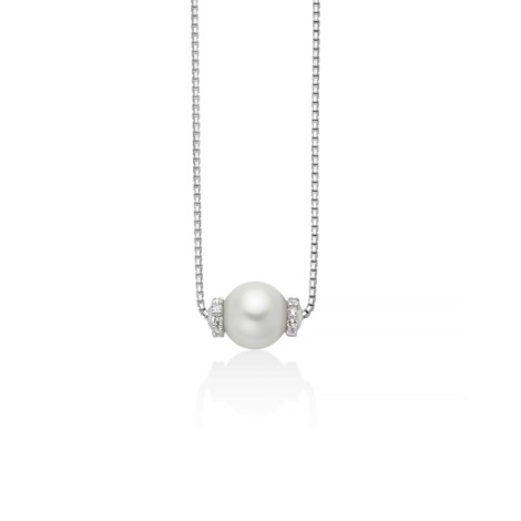 Collana Miluna Eva Perla Topazi E Argento PCL6888