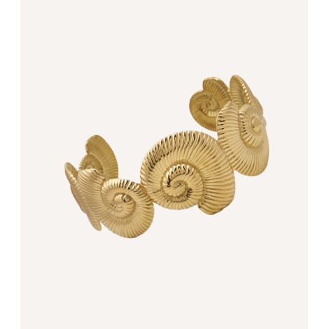 Bracciale Rigido Bangle Conchiglie Dorato
