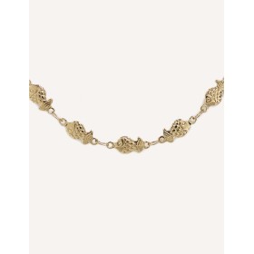 Collana Mini Pesci Acciaio Dorato
