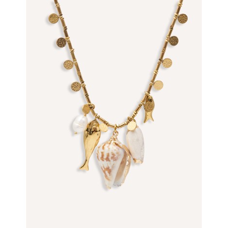 Collana Conchiglie Pendenti Acciaio Dorato