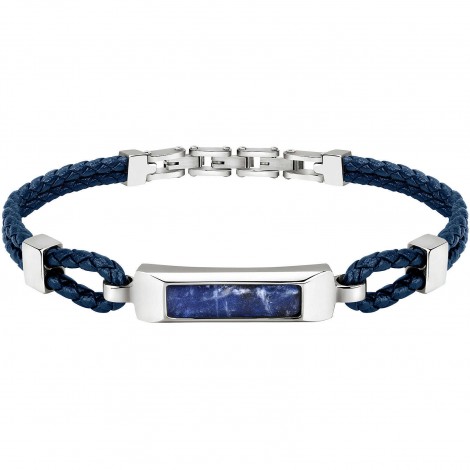 Bracciale Uomo Morellato Lux Blu Pelle SASV04