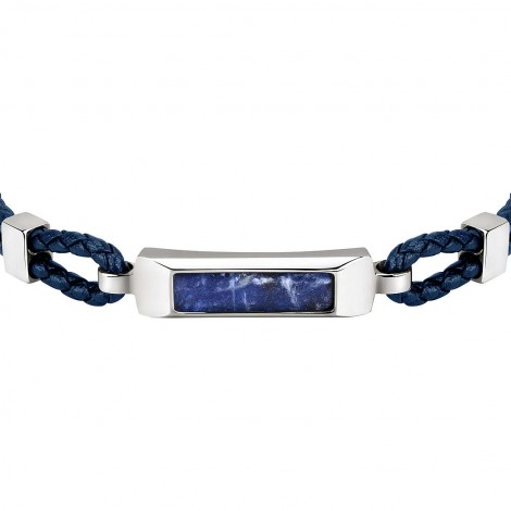 Bracciale Uomo Morellato Lux Blu Pelle SASV04