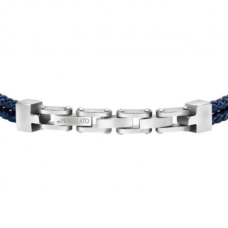 Bracciale Uomo Morellato Lux Blu Pelle SASV04